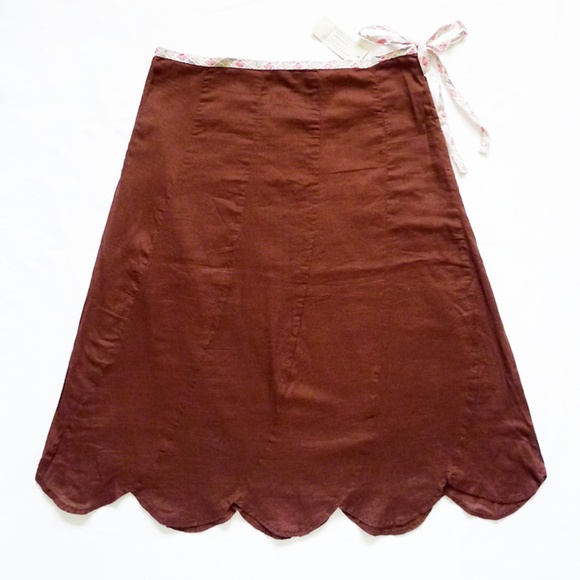 American Eagle Outfitters Dresses & Skirts - NEW WITH TAG AMERICAN EAGLE Tie Waist Scallop Hem A-Line Skirt 2 (30" x 25")